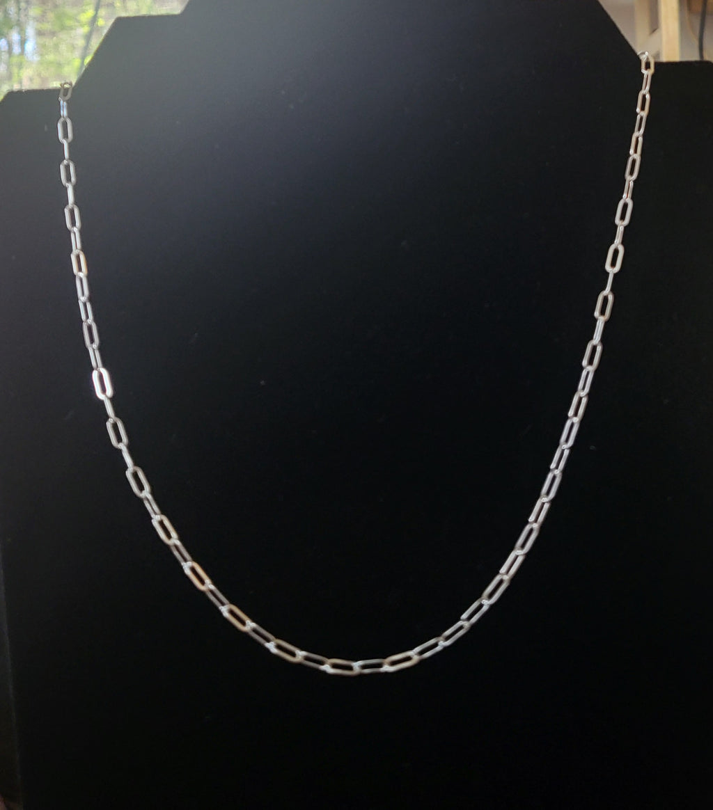 Paperclip Sterling Silver Necklace
