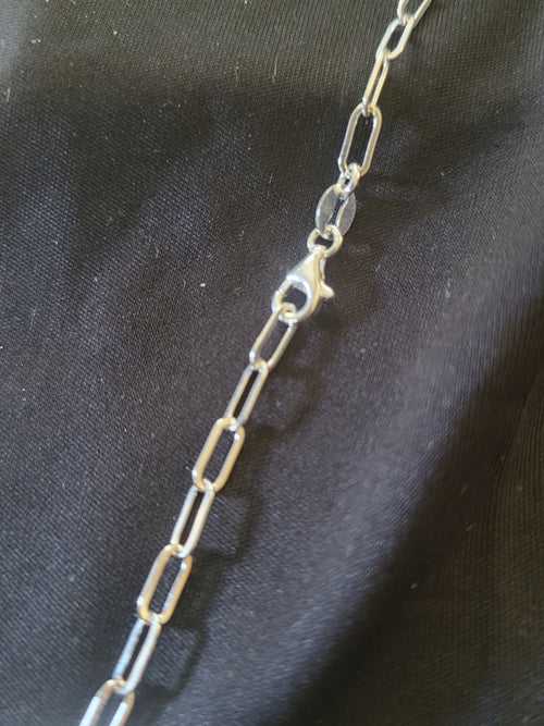 Paperclip Sterling Silver Necklace